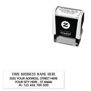 Personalised Address Stamp Name Phone Professional