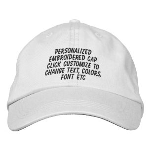 Personalised Adjustable Custom Embroidered Hat