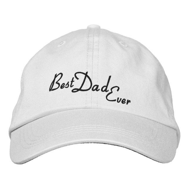Personalised Adjustable Hat/Best Dad ever Embroidered Hat (Front)