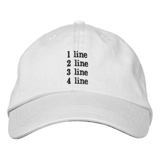 Personalised Adjustable Make It Yourself Embroidered Hat (Front)