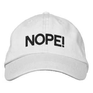 Personalised Adjustable "Nope!" Hat