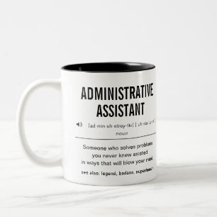 Personalised Administrative Assistant Funny Two-Tone Coffee Mug