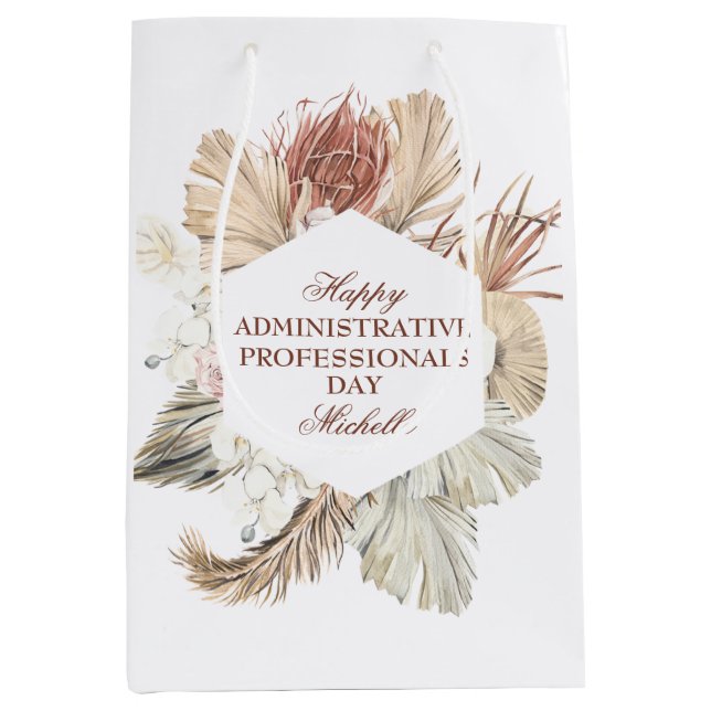 Personalised Administrative Professionals Day Medium Gift Bag (Front)