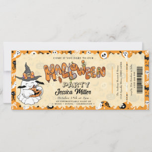 Personalised "Admit One" Invitation with Ghosts