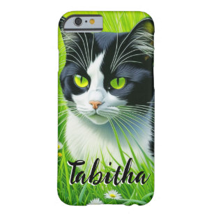 Personalised Adorable Cat in a field of Daisies  Barely There iPhone 6 Case