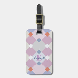 Personalised Adorable Geometric Diamond Shape Luggage Tag