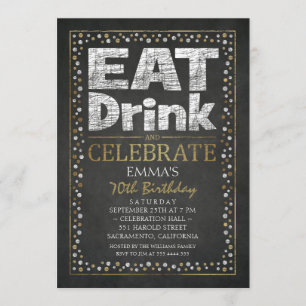 Personalised Adult 70th Birthday Party Invitations