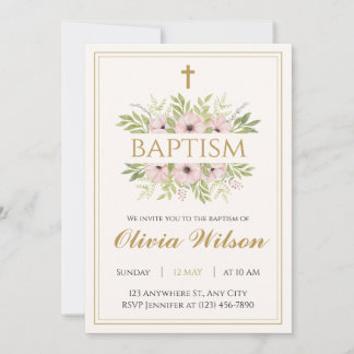 Personalised Adult Baptism Invitation