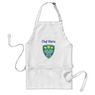 Personalised adult tennis BBQ kitchen cook apron