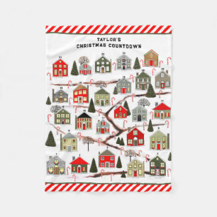 Personalised Advent Calendar Keepsake Fleece Blanket