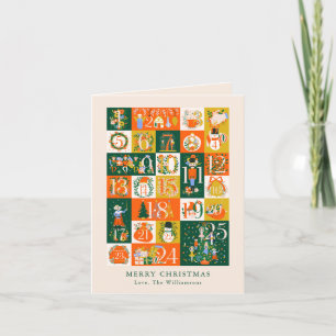 Personalised Advent Christmas Family Letter Holiday Card