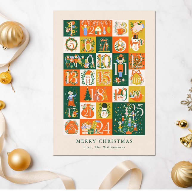 Personalised Advent Nutcracker Christmas Blank Holiday Card (Creator Uploaded)
