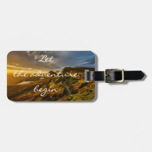 Personalised   adventure   Scotland Luggage Tag