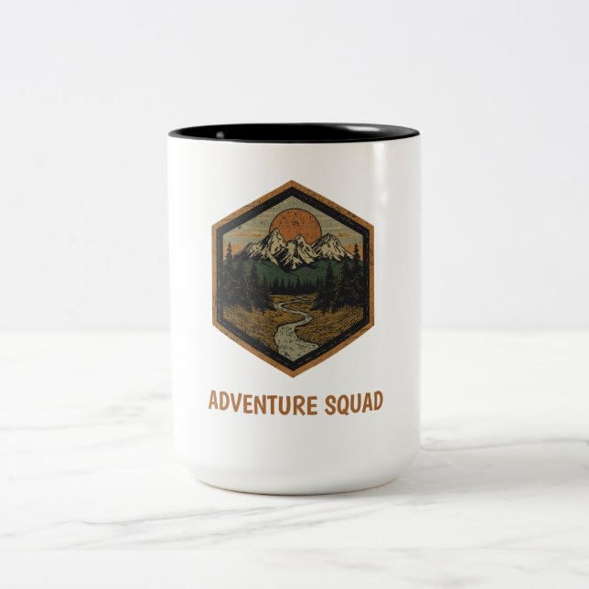 Personalised Adventure Squad Camping Mug (Center)