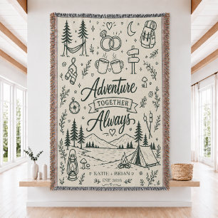Personalised Adventure Woven Throw Blanket 