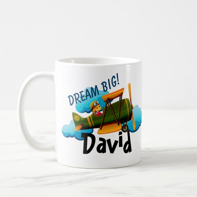 Personalised aeroplane coffee mug (Left)