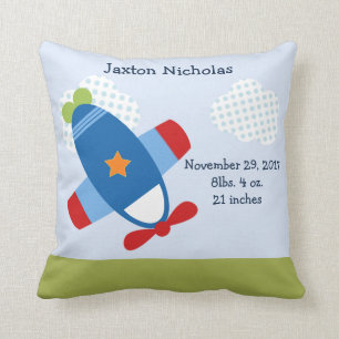 Personalised Aeroplane Keepsake Cushion