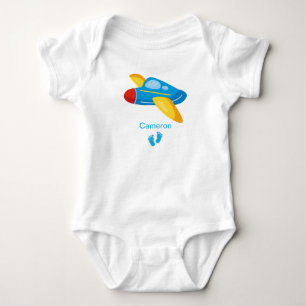 Personalised Aeroplane Name Baby Gift Cute Baby Bo Bodysuit