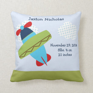 Personalised Aeroplane Take Flight Keepsake Cushion