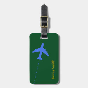 personalised aeroplane travel luggage tag