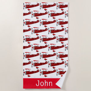 Personalised Aeroplanes Pattern Beach Towel