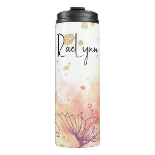 Personalised Aesthetic Background Thermal Tumbler
