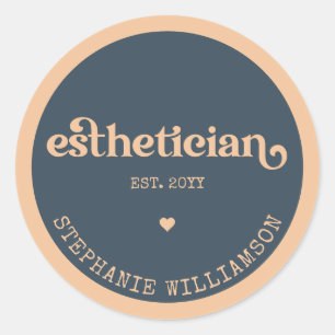 Personalised Aesthetician Cosmetologist Beautician Classic Round Sticker