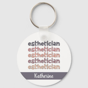 Personalised Aesthetician Cosmetologist Beautician Key Ring
