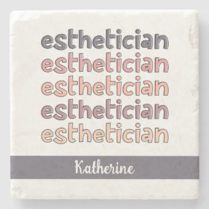Personalised Aesthetician Cosmetologist Beautician Stone Coaster