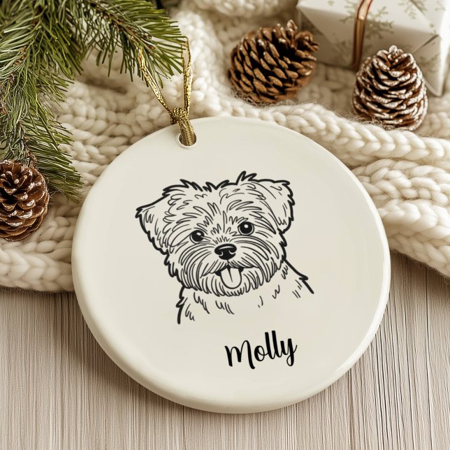 Personalised Affenpinscher Dog Christmas Ceramic Tree Decoration (Creator Uploaded)