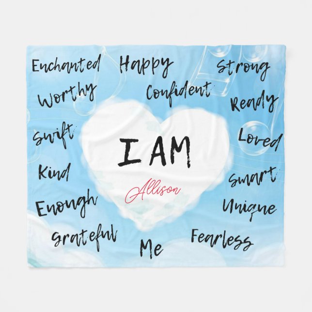 Personalised Affirmations Blanket (Front (Horizontal))