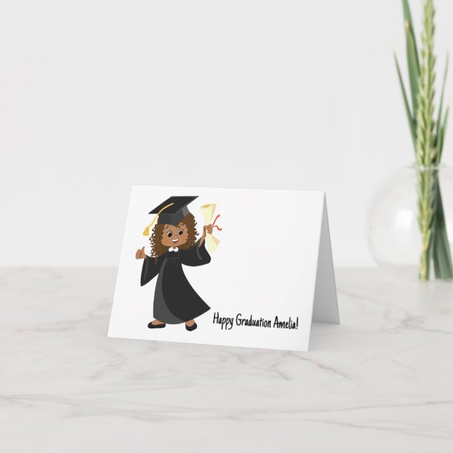 Personalised African-American Kindergarten Card (Front)