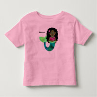 Personalised African American Mermaid Faux Foil