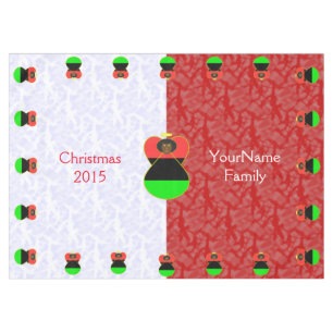 Personalised African Diaspora Angel Flag Red White Tablecloth