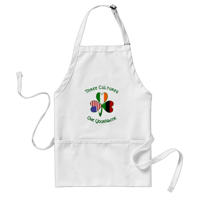 Personalised African Diaspora Shamrock  Standard Apron (Front)