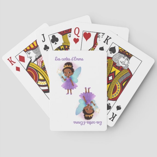 Personalised African Fairy Playing Poker Cards (Back)