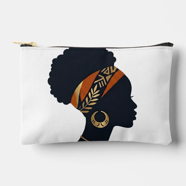 Personalised Afrohemian Queen Accessory Pouch (Front)
