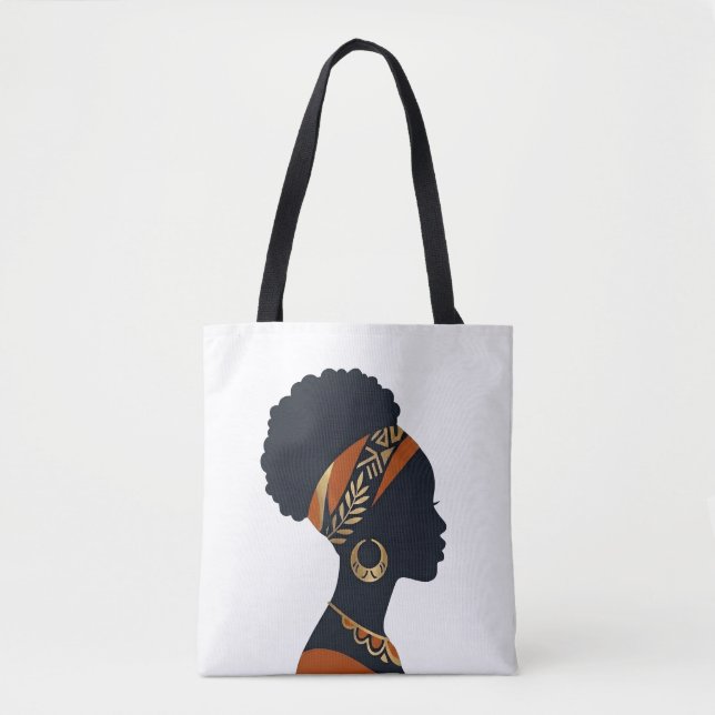 Personalised Afrohemian Queen Canvas Tote Bag (Front)