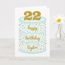 Personalised Age & Name Confetti Birthday Cake