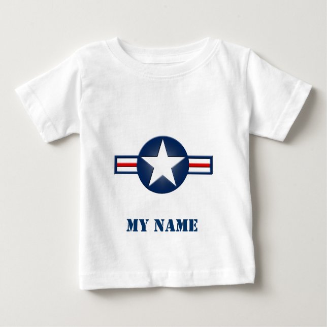 Personalised Air Force Logo Infant Shirt (Front)