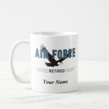 Personalised Air Force Retiree Mug