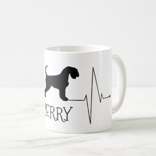 Personalised Airedale Love My Dog Heart Beat Coffee Mug