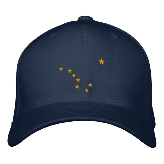 Personalised Alaska State Flag Design Embroidery Embroidered Hat (Front)