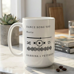 Personalised Album Cover Favourite Song Wedding Coffee Mug