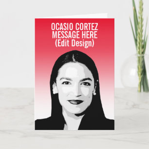 Personalised Alexandria Ocasio-Cortez Card