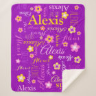 Personalised Alexis flowers and name text