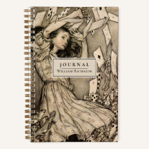 Personalised Alice Wonderland Art Dotted Journal