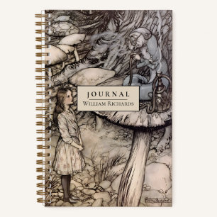 Personalised Alice Wonderland Art Dotted Journal