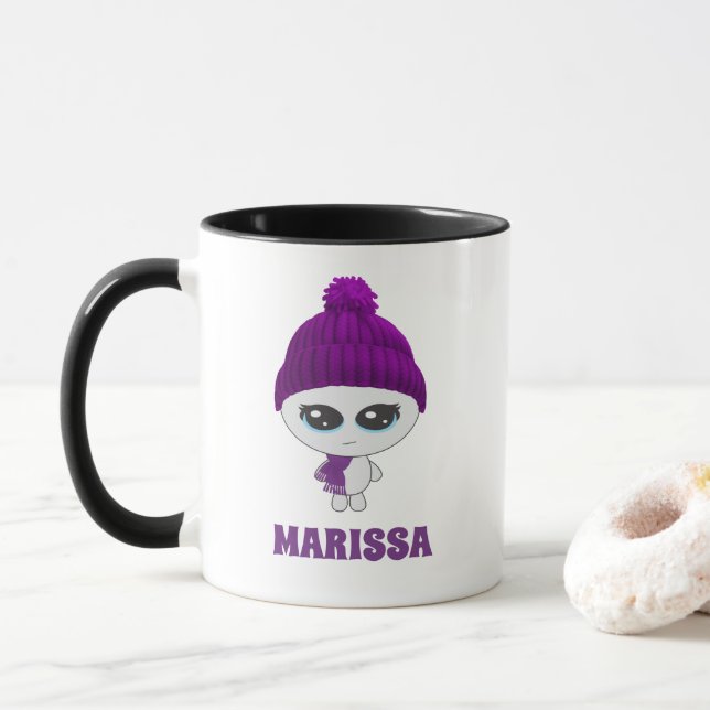 Personalised Alien Mug (With Donut)