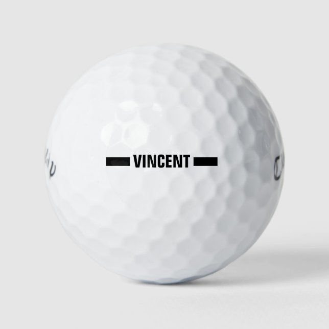 Personalised Alignment Aid Golf Balls (Front)